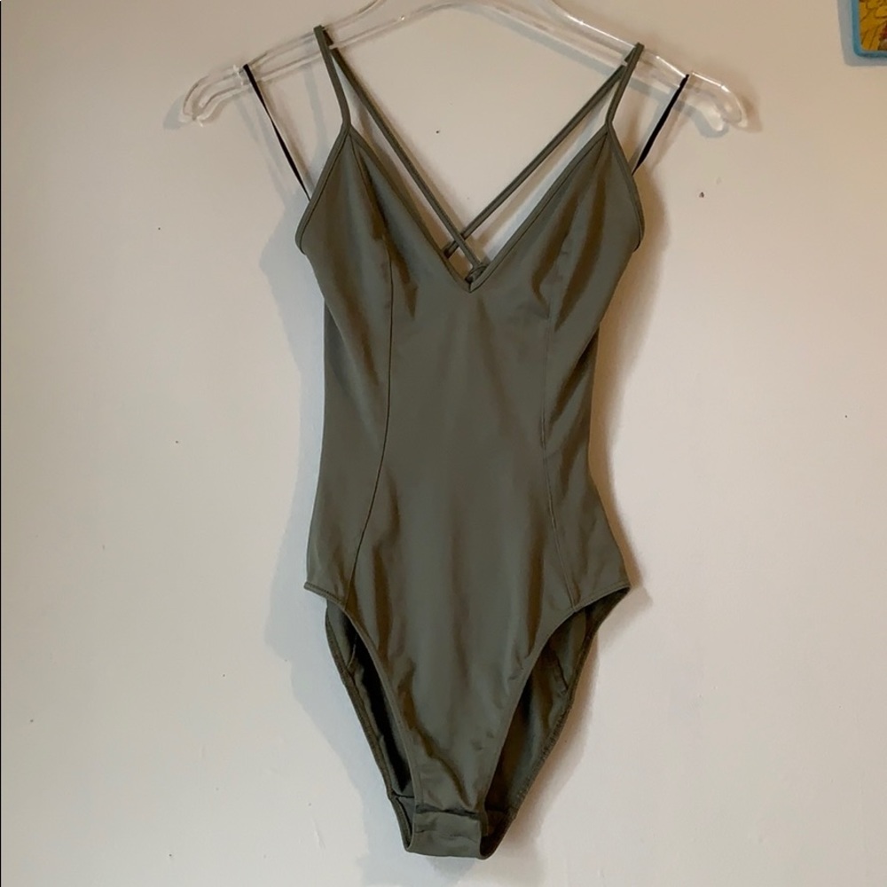 Mint green leotard